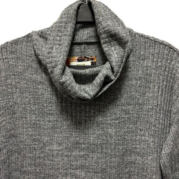 Maeve By Anthropologie Womens Gray Ribbed Cowl Neck Sweater XS Oversized - Picture 4 of 10